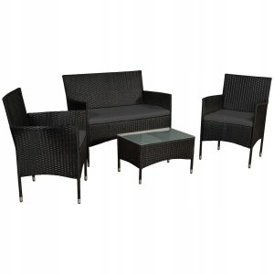 ZESTAW MEBLE OGRODOWE TECHNORATTAN KOMPLET MEBLI MEBLE OGRODOWYCH DO OGRODU